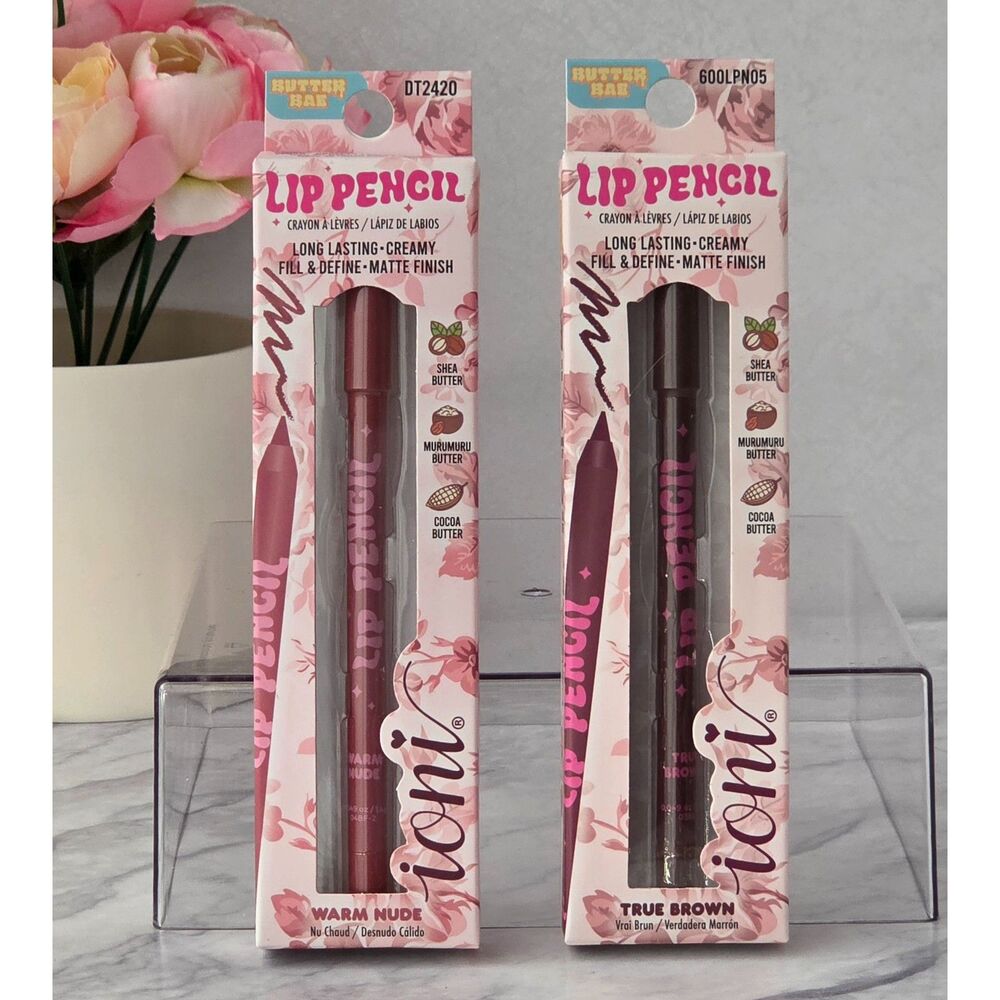 IONI Butter Bae Lip Pencil 2-Pc Set Warm Nude + True Brown Creamy Matte